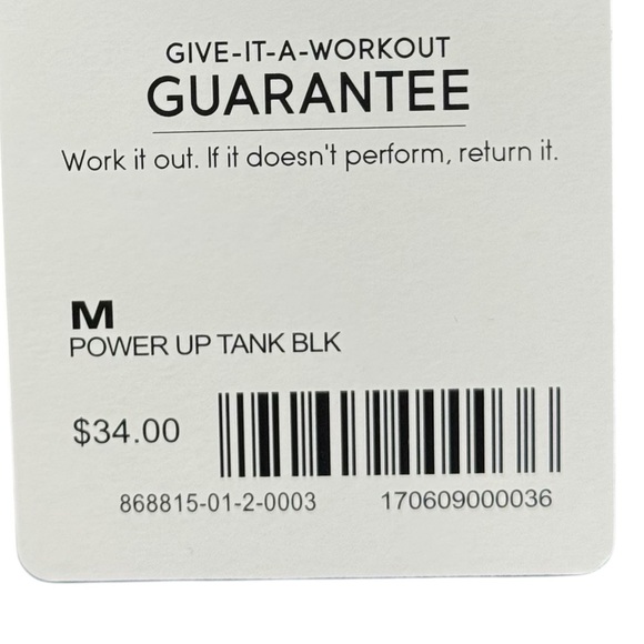 Athleta Power Up Tank Top NWT Womens Medium Black Workout No Stink UPF Wicking - Picture 11 of 16